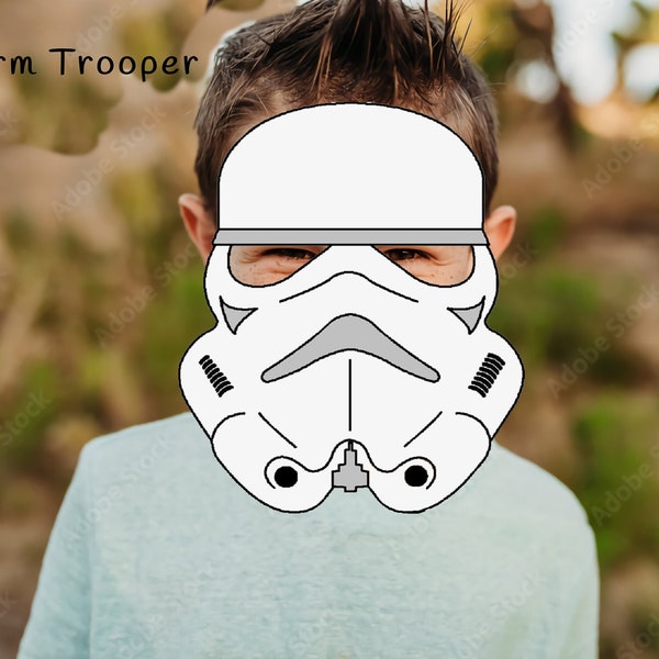 STAR WARS Storm Trooper Mask Printable Mask Halloween Party Favor Costume Mask Fairytale Kids Party Activity Instant Download Birthday Favor