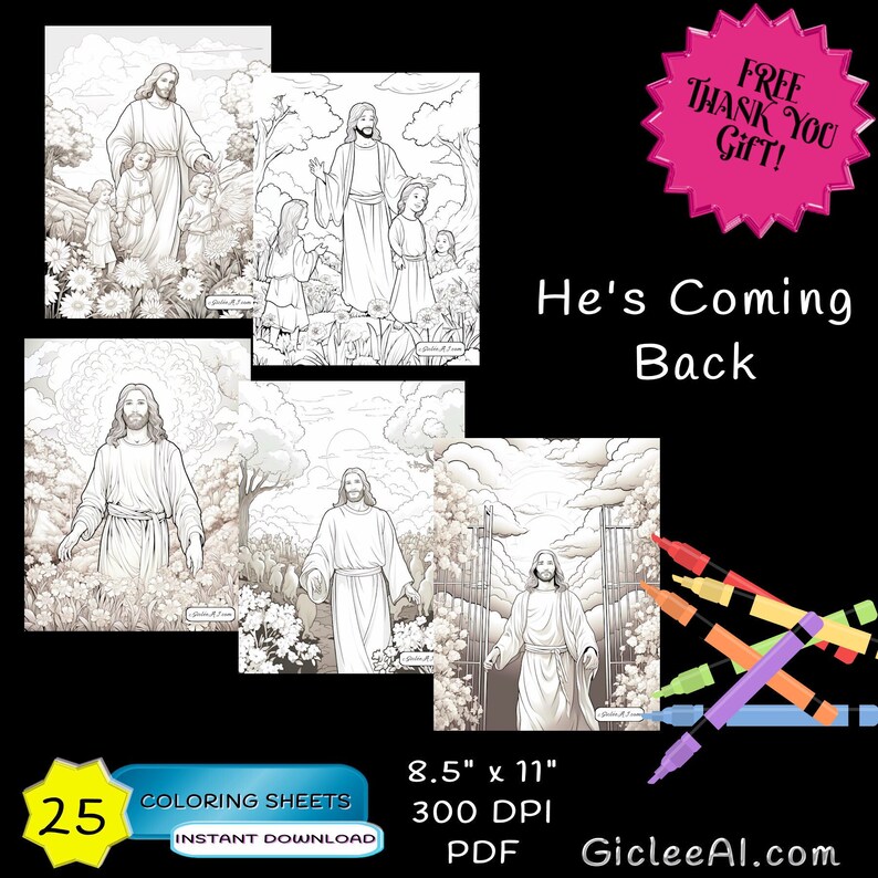 25 JESUS, Christ, Lord, Savior, God, Christian, Printable Download