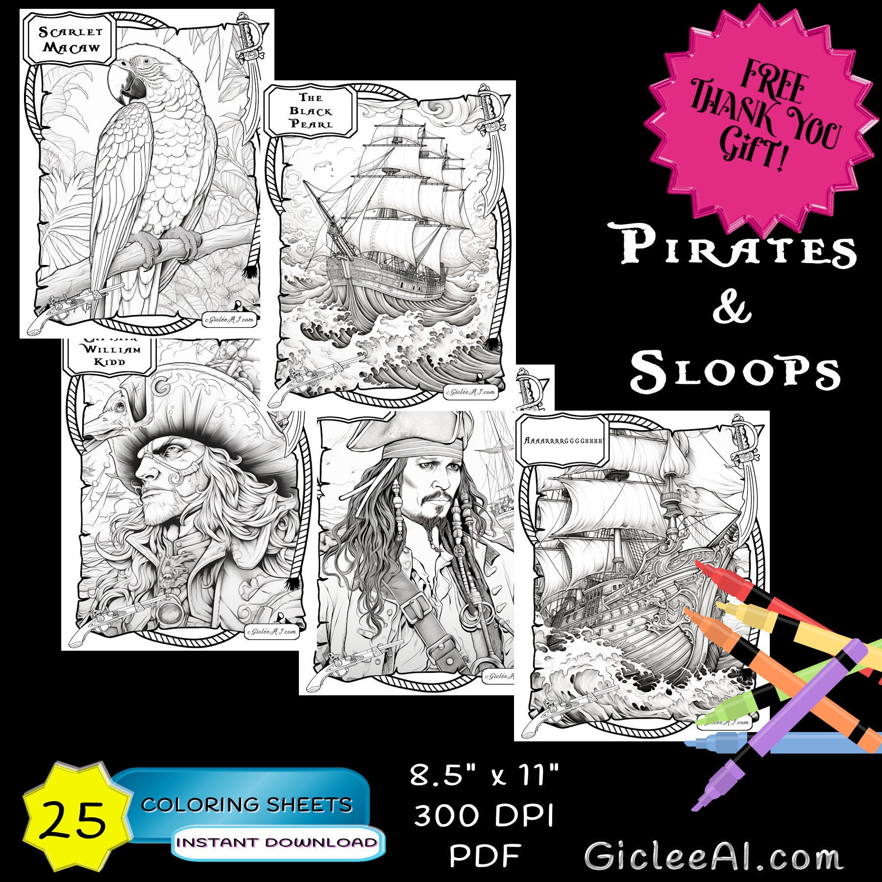 Pirates of the Caribbean: David Jones - Pirates of the Caribbean Kids  Coloring Pages