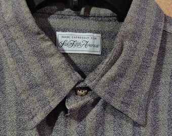 ヴィンテージ サックス フィフス アベニュー シャツ - Etsy 日本