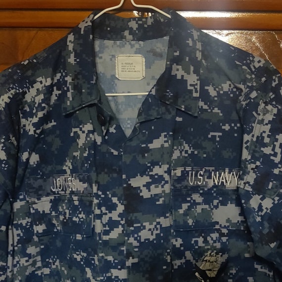 NAVY CAMOUFLAGE TOP - Etsy