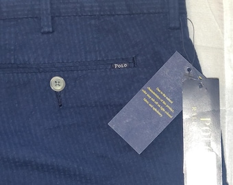 NOS Polo Seersucker blå shorts