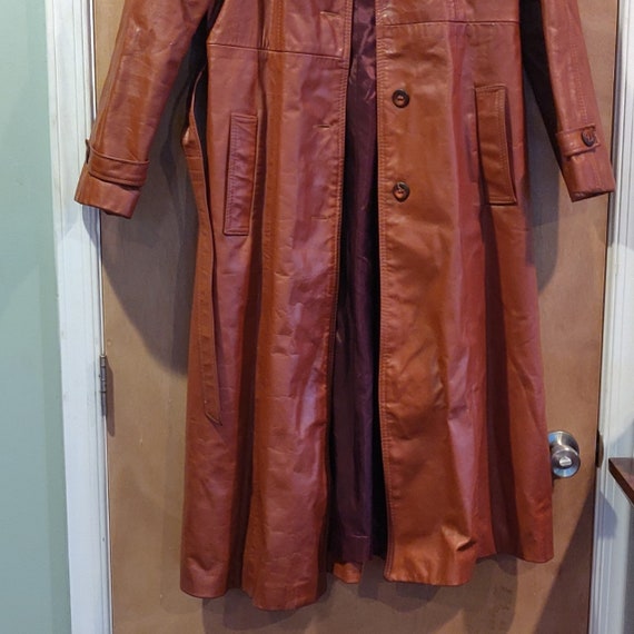 TAN LEATHER TRENCH