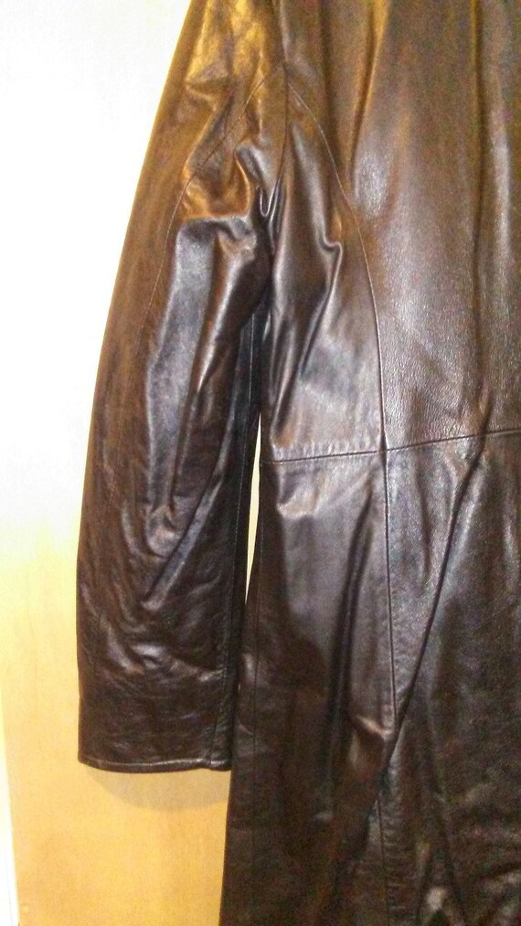 BLACK LEATHER TRENCH - image 7
