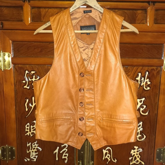 TAN LEATHER VEST