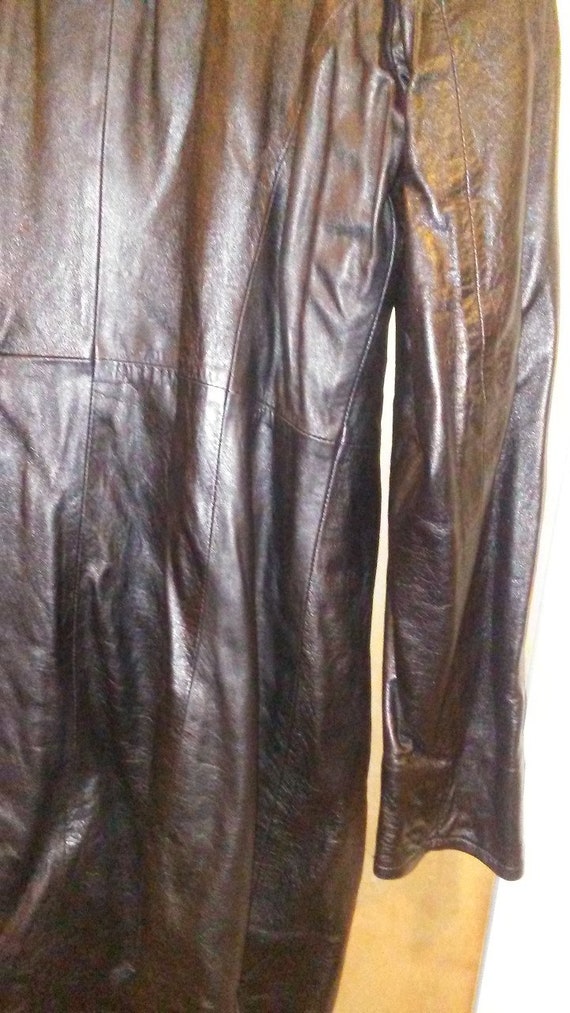 BLACK LEATHER TRENCH - image 6