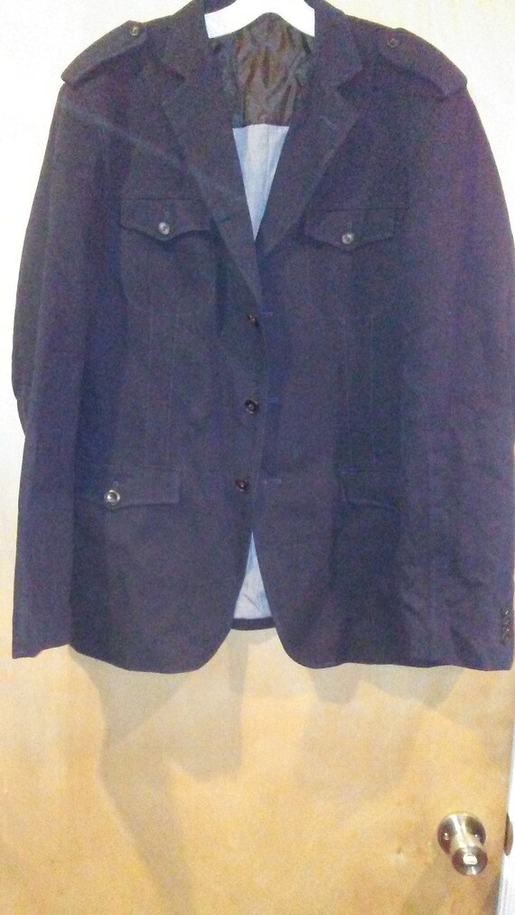 Hannah Embroidered Blazer in Navy Blue Surf