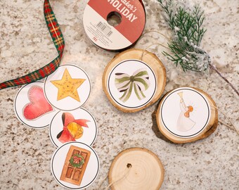 The Savior Tree Digital Downloads, Colored Ornaments, SIMPLE Instruction Included, Christ Centered Christmas Countdown