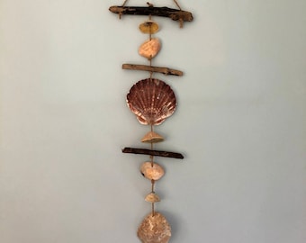 Shell Wall Hanging, Seashell Hanging, Coastal Decor, Shell Art, Wall Art