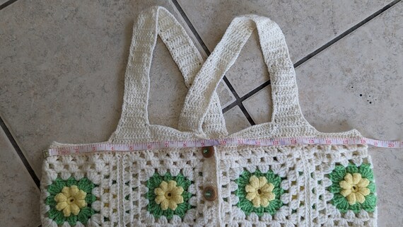 2-Piece Crochet Blouse Short Granny Square - image 6