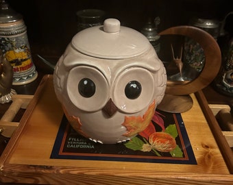 Harry And David Harvest Owl Ceramic Cookie Jar 2022 Limited Edition