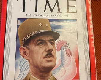 Revista Vintage Time 17 de noviembre de 1947 Charles De Gaulle de Francia