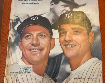 Vintage 1961 Life Magazine Baseball Mickey Mantle Roger Maris New York Yankees