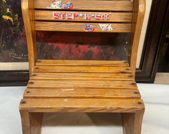 Vintage Wooden SIT-R-STEP Children First Seat Or Step Stool