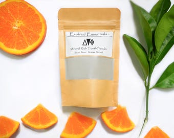 MINT-FREE BUBBLY Remineralizing Tooth Powder (Orange Burst)