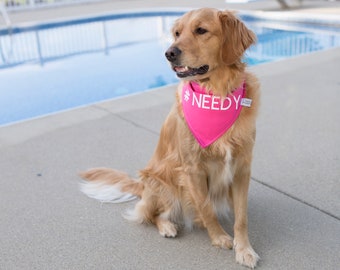 Needy, Funny Dog Bandana, dog mom gift, dog mom, summer dog bandana, spring dog, spring dog accessories, spring