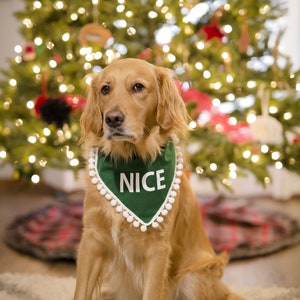 Nice dog bandana, naughty nice dog bandana, naughty and nice