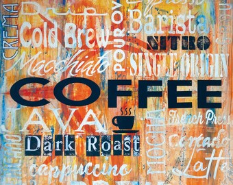 Coffee Orange 12x12 Art Print