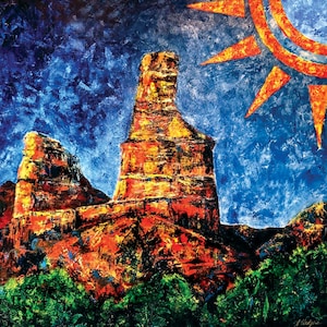 Palo Duro Canyon Lighthouse 12x12 Art Print