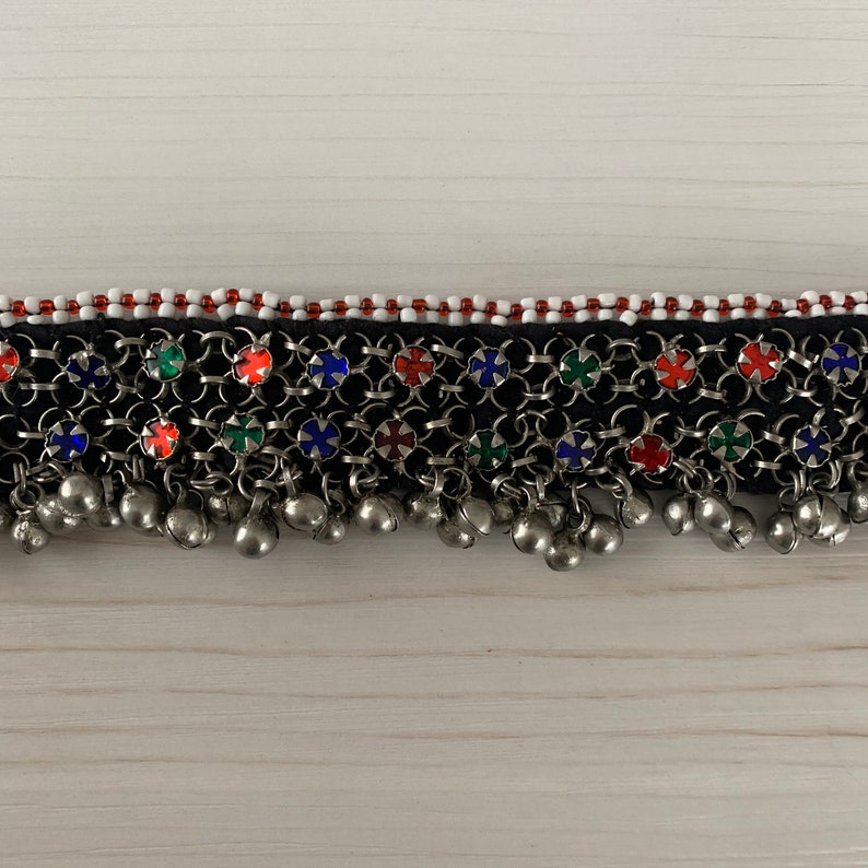 Ankle Bracelet Indian Jewelry Beautiful Anklets with Bells and Multi Coloured Glass Stones Indian Anklet Boho Anklet