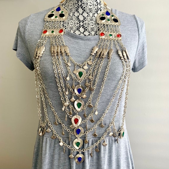 Vintage Kuchi Necklace, Afghan Necklace, Belly Dan