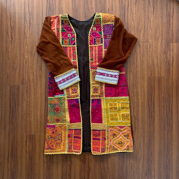 Vintage Afghan Coat, Long Boho Coat, Banjara Jacke