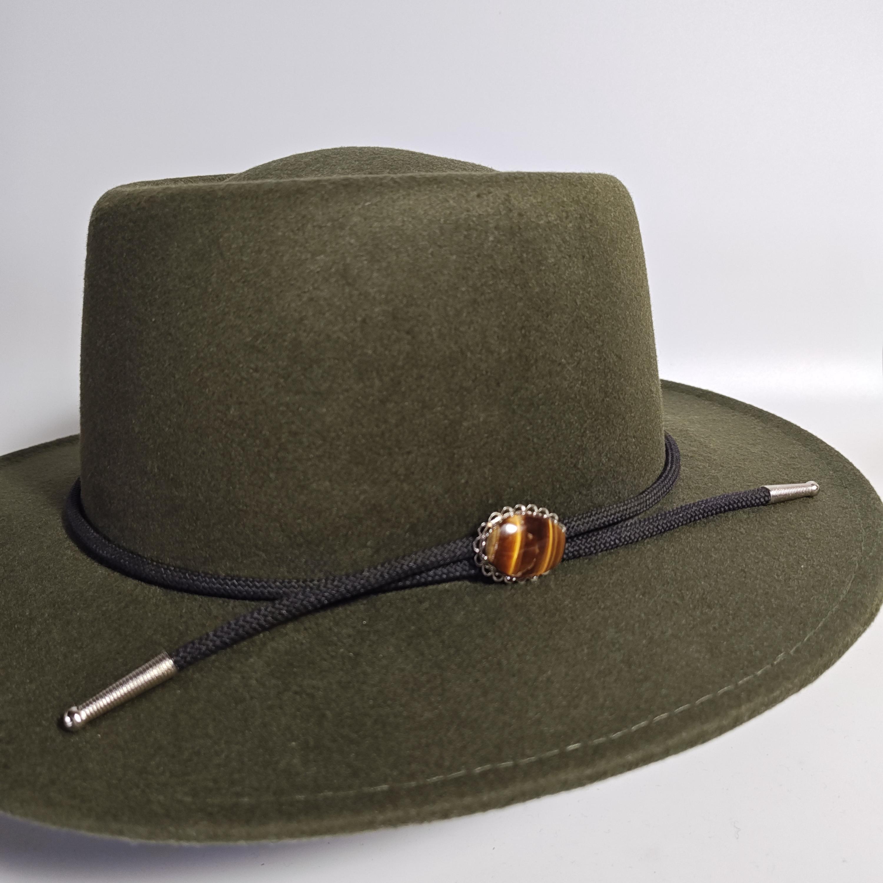 Cowboy Hat Band With Tigers Eye Stone - Western Hat Band  display picture 1