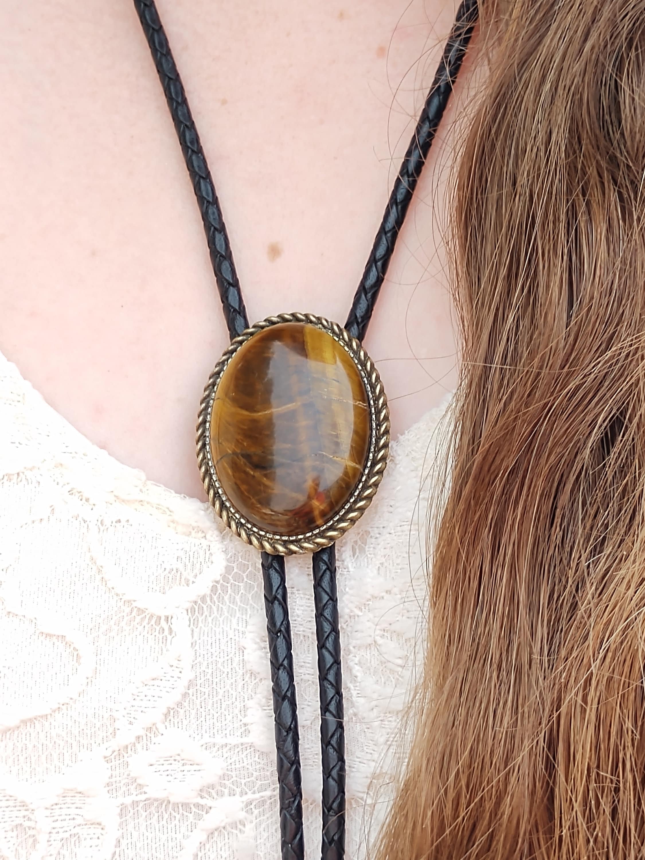 Custom Tigers Eye Bolo Ties -wedding Bolo Tie -western