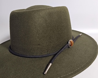 Cowboy Hutband mit Tigeraugen Stein - Western Hutband - Hutzubehör - Geschenk für Männer oder Frauen - Boho Cowgirl Hutband