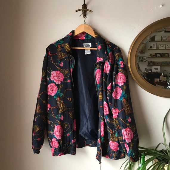 90s Basic Editions Silk Bomber Windbreaker Jacket