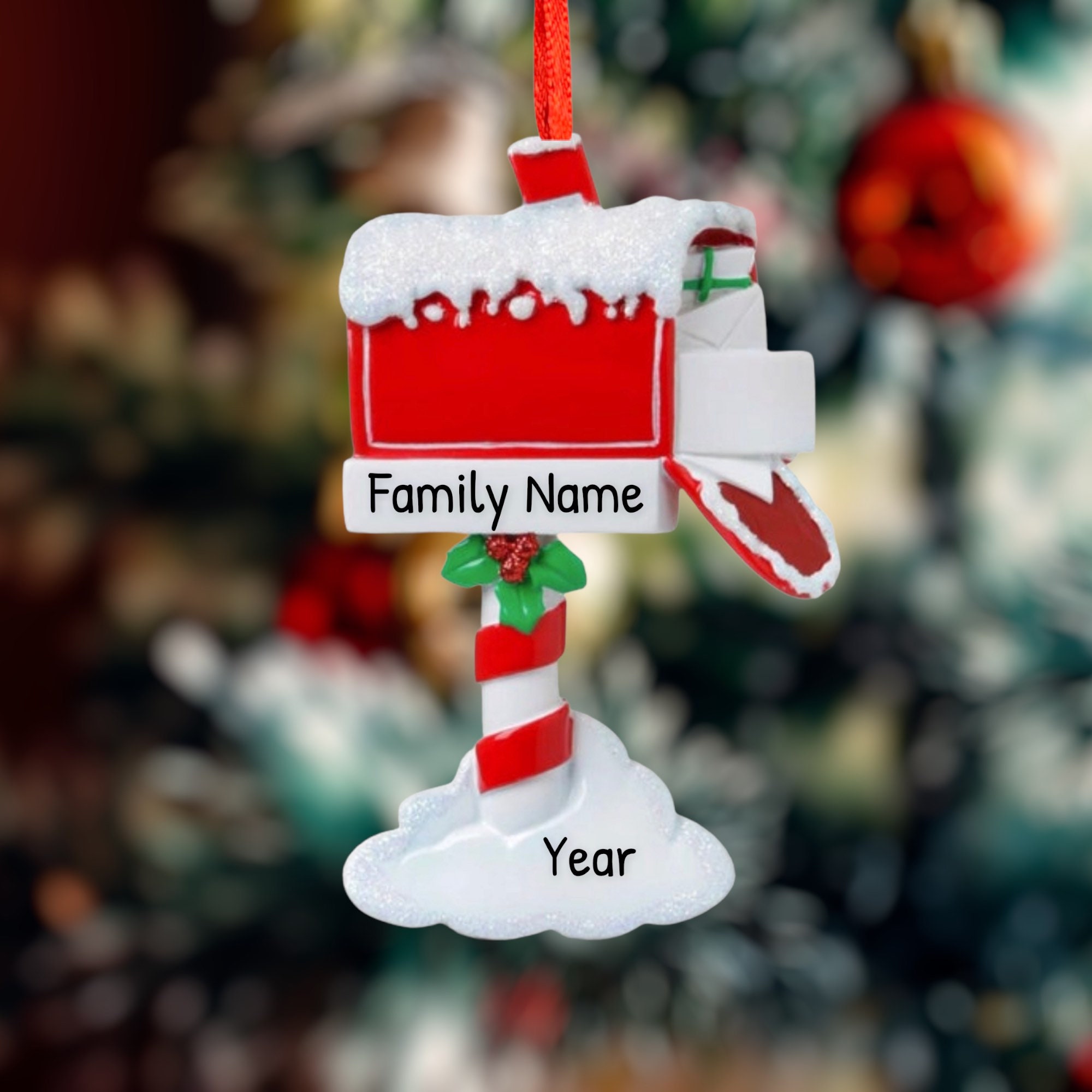Merry Mailbox Personalized Christmas Ornament, Christmas Ornament, Personalized Christmas Ornament, Unique Christmas Ornament, New Home  Christmas Gift