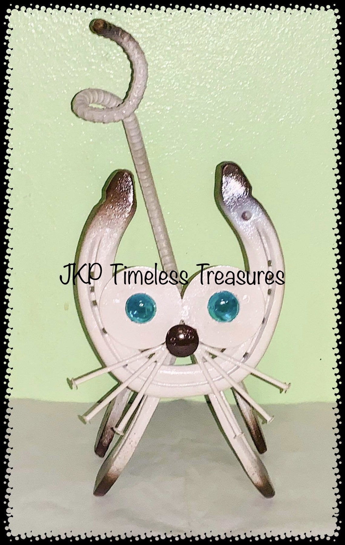 Horseshoe Siamese Cat Horseshoe Art Cat Decor Animal Etsy