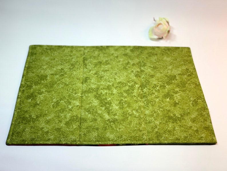Table Set place ceiling Place mat tulips spring pinkgreen-handmade