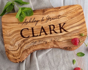 Live Edge Charcuterie Board Live Edge Cheese Board Personalized Cutting Board Engraved Gift for Couple Personalized Wedding Gift Anniversary