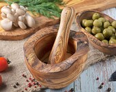 Wood Mortar and Pestle Set, Wooden Herb Grinder for Spices Guacamole, Mortar Pestle Set, Spice Grinder, Farmhouse Kitchen Decor, Large