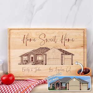 Realtor Closing Gift for Client Real Estate Gift Home Sweet Home Gift for Couple Housewarming New House Gift House Drawing from Photo