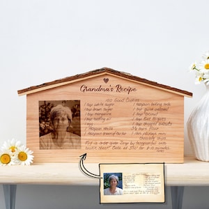 Wood Recipe Sign Handwritten Recipe Gift Engraved Sign Family Keepsake Handwritten Letter Gifts for Grandma Recipe Personalized Gift for Mom