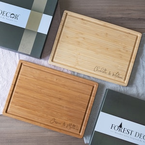 Personalized Cutting Board Custom Charcuterie Board Personalized Gift for Couple Anniversary Gift Housewarming Wedding Gift Engraved Board