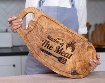 Barbeque Cutting Board, Grilling Cutting Board, Meat Carving Board, Steak Custom Cutting Board, BBQ Gift for Men, Grill Master Gift for Him