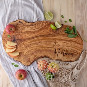 Live Edge Charcuterie Board Personalized Rustic Cheese Board Custom Olive Wood Board Live Edge Board 5th Anniversary Gift Wedding Gift