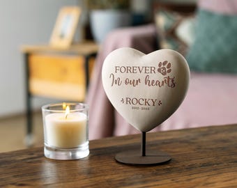 Pet Memorial Heart Dog Bereavement Heart Gift Pet Loss Gift Cat Memorial Gift Loss of Dog Gift Pet Sympathy Forever in Our Hearts Dog Gift