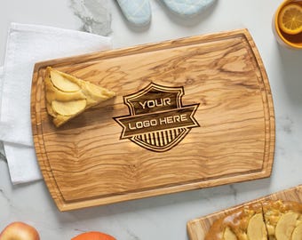 Engraved Charcuterie Board with Logo – Employee Gifts, Client Appreciation, Business Gift, Luxury Corporate Gift, Realtor Closing Gift