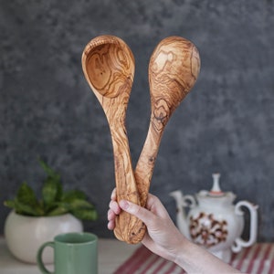 Wooden Ladle, Wood Ladle, Handcrafted Wooden Spoon, Soup Ladle, Ladles for Serving, Ladles for Cooking, Kitchen Ladle, Big Spoon, Soup Spoon