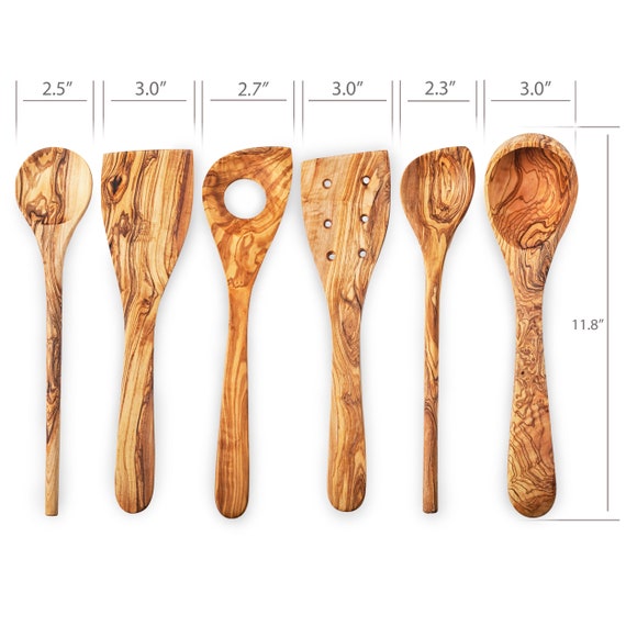 Olive Wood Utensil Set, Personalized Utensils, Engraved Olive Wood Utensil Set, Personalized Utensils, Engraved