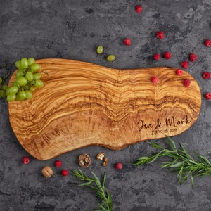 Personalized Live Edge Cutting Board Live Edge Charcuterie Board Rustic Cheese Board Engraved Wedding Gift for Couple Wood Anniversary