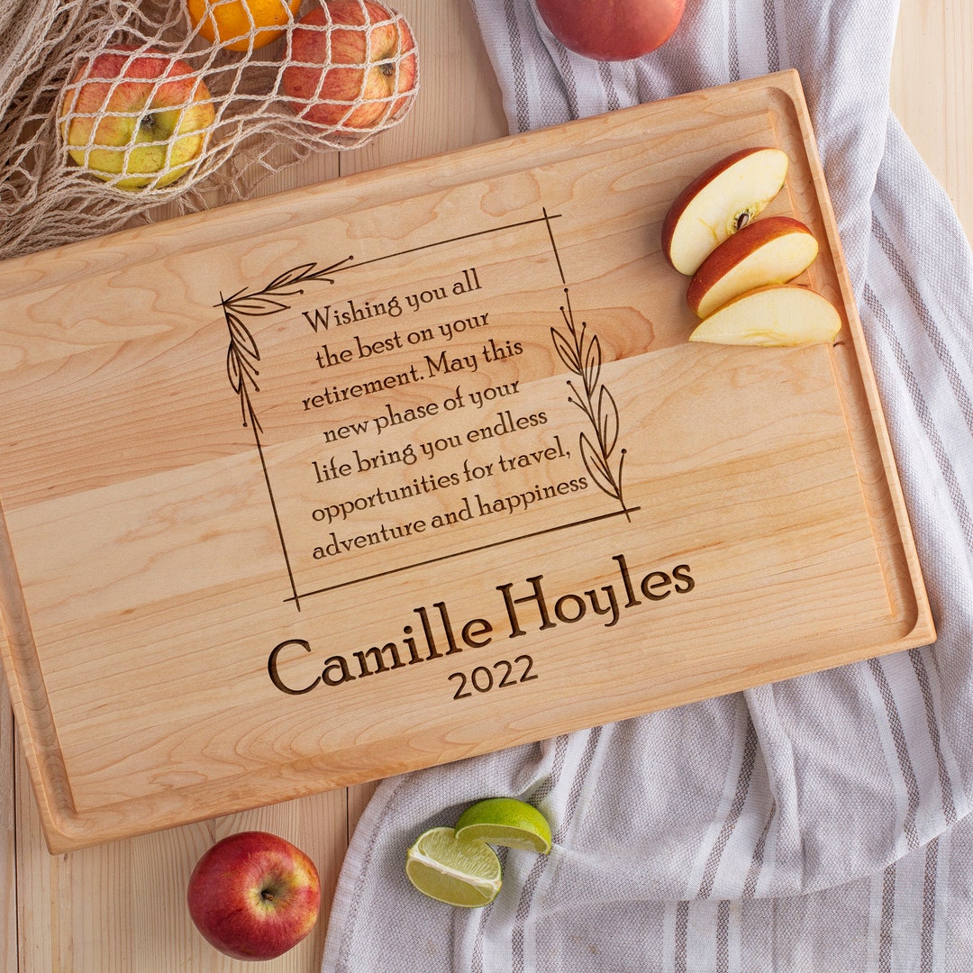 Retirement Cutting Board for Retiree Gift for Retirement Party Gift for