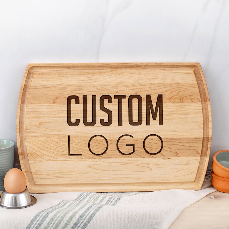 Custom Logo Corporate Gift Cutting Board Realtor Closing Gift for Realtors Personalized Employee Appreciation Gift Engraved for Company image 2