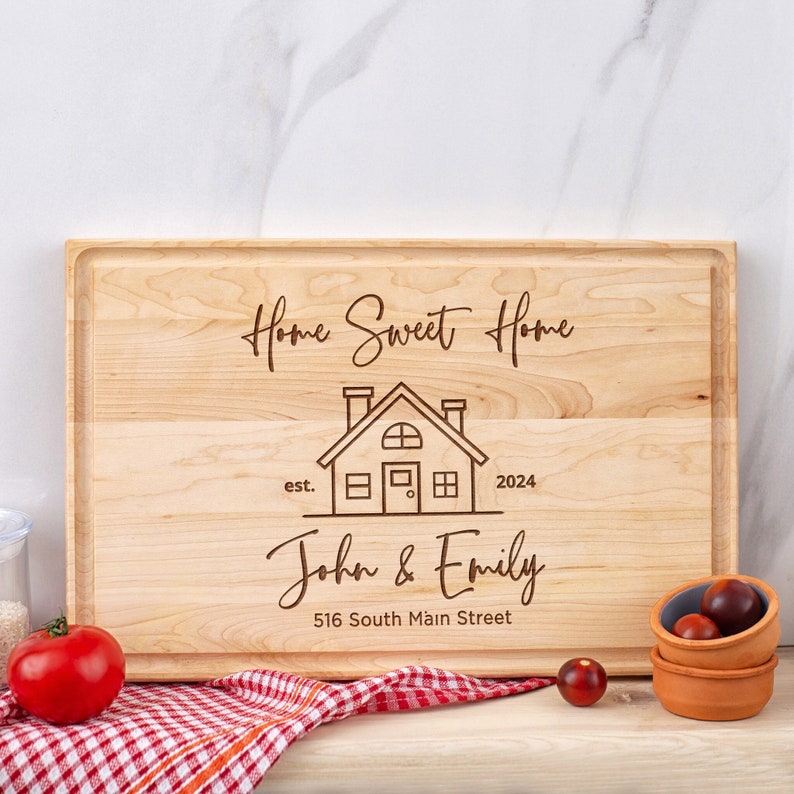 Closing Gift Cutting Board Custom Engraved Board Realtor Thank You Gifts for Realtors Client Realtor Marketing Gifts Custom Gift for Company image 1
