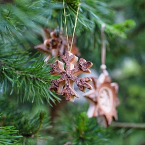 Wooden Christmas Moose Ornaments, Rustic Tree Ornaments, Elk Ornament, Christmas Tree Ornaments, Wildlife Ornament, Animal Ornaments image 7