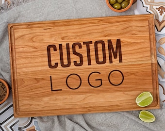 Custom Logo Corporate Gift Cutting Board Realtor Closing Gift for Realtors Personalized Employee Appreciation Gift Engraved for Company